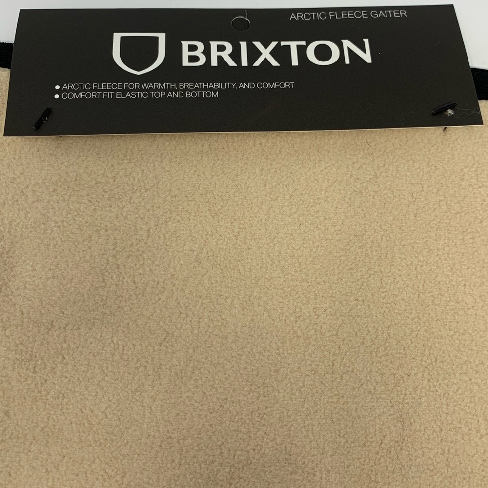 Brixton Accessories Brixton Artic Fleece Gaiter Mask in Oatmeal - Picture 5 of 6